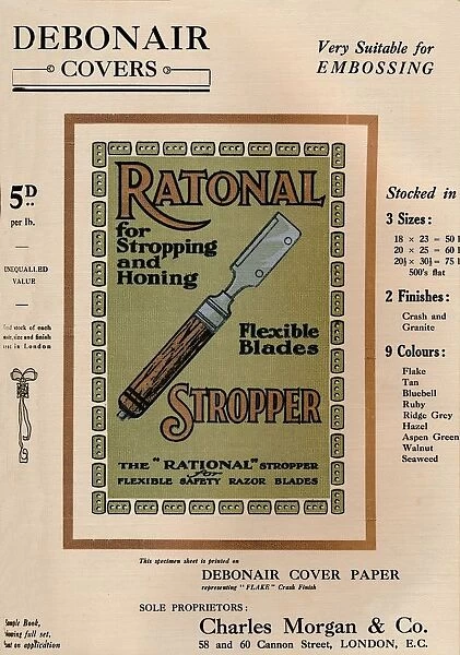 Debonair Covers - Ratonal Stropper Razor Blades, 1909. Creator: Unknown