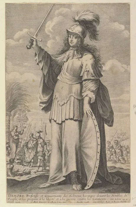 Framed Print : Deborah, 1647. Creators: Gilles Rousselet, Abraham Bosse Framed Print : Deborah, 1647. Creators: Gilles Rousselet, Abraham Bosse