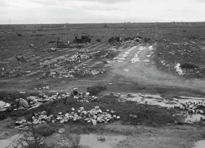 Framed Print : Debris left out on the flats where squatters camp stood during work season, Kern County, 1939. Creator: Dorothea Lange Framed Print : Debris left out on the flats where squatters camp stood during work season, Kern County, 1939. Creator: Dorothea Lange