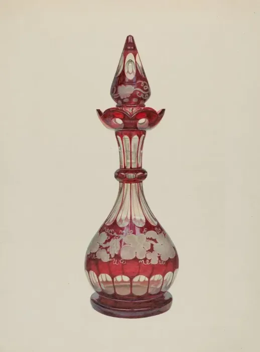 Framed Print : Decanter, 1935 / 1942. Creator: Frank M Keane Framed Print : Decanter, 1935 / 1942. Creator: Frank M Keane