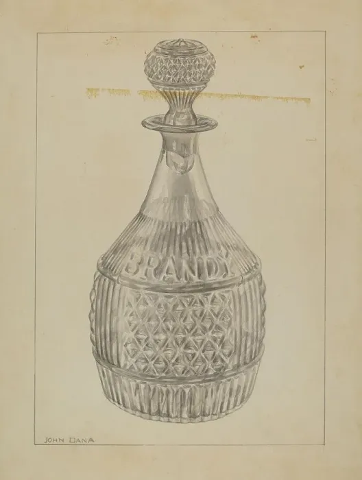 Framed Print : Decanter, c. 1937. Creator: John Dana Framed Print : Decanter, c. 1937. Creator: John Dana