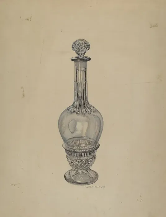 Framed Print : Decanter, c. 1940. Creator: George Yanosko Framed Print : Decanter, c. 1940. Creator: George Yanosko
