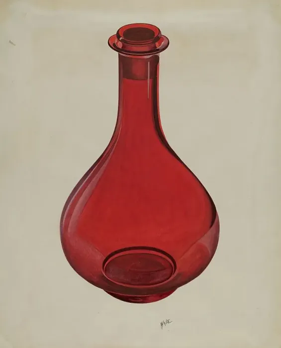Framed Print : Decanter and Stopper, c. 1936. Creator: Edward White Framed Print : Decanter and Stopper, c. 1936. Creator: Edward White