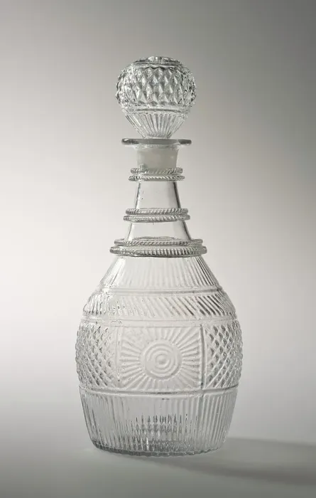 Framed Print : Decanter And Stopper, c1826-40. Creator: Boston and Sandwich Glass Company Framed Print : Decanter And Stopper, c1826-40. Creator: Boston and Sandwich Glass Company