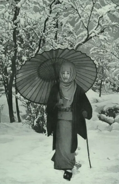Framed Print : December in Japan, 1910. Creator: Herbert Ponting Framed Print : December in Japan, 1910. Creator: Herbert Ponting