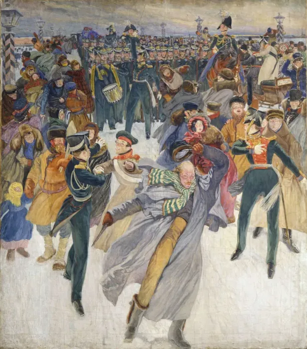 Framed Print : The Decembrist Revolt at the Senate Square on December 14, 1825, late 19th century. Artist: Dmitry Kardovsky Framed Print : The Decembrist Revolt at the Senate Square on December 14, 1825, late 19th century. Artist: Dmitry Kardovsky