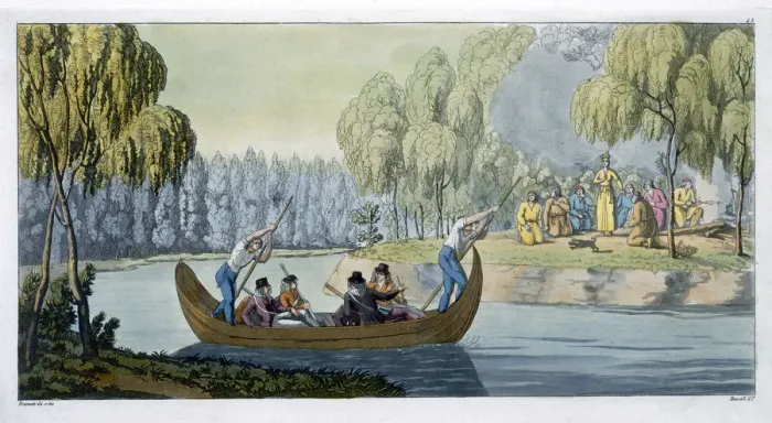 Framed Print : Deception of Captain Wallis by Queen Oberea Artist: G Bramati Framed Print : Deception of Captain Wallis by Queen Oberea Artist: G Bramati