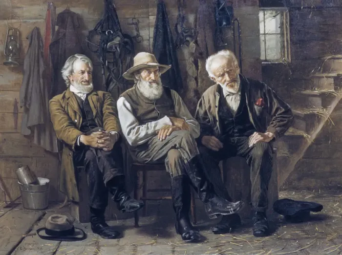 Framed Print : To Decide the Question, 1897. Creator: John George Brown Framed Print : To Decide the Question, 1897. Creator: John George Brown