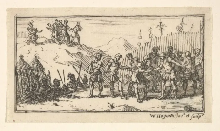 Framed Print : Decimation (John Beaver, Roman Military Punishments, 1725), after 1725