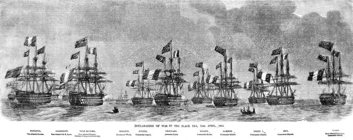 Framed Print : Declaration of War in the Black Sea, 1854. Creator: Unknown Framed Print : Declaration of War in the Black Sea, 1854. Creator: Unknown