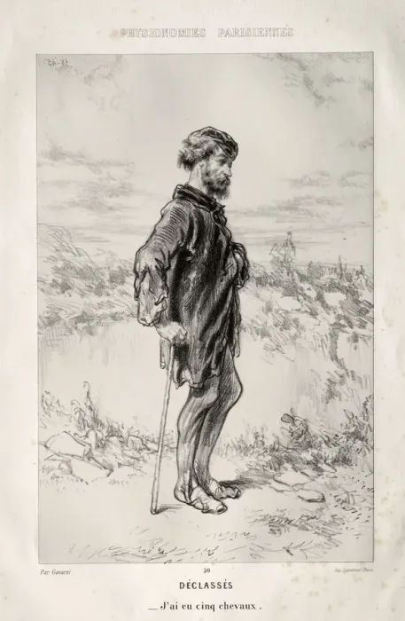Framed Print : Declasses. Creator: Paul Gavarni (French, 1804-1866)