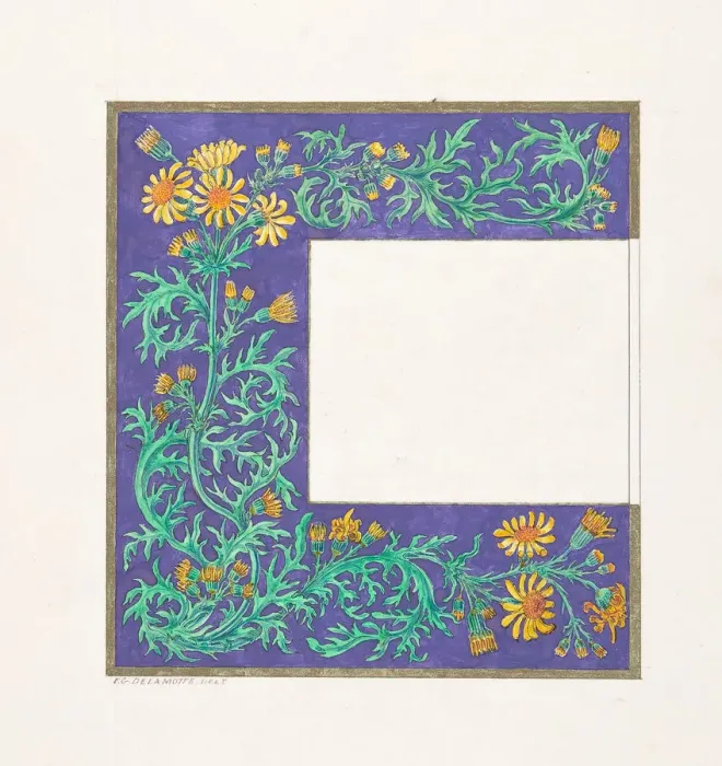 Framed Print : Decorated Border, 1830-62. Creator: Freeman Gage Delamotte Framed Print : Decorated Border, 1830-62. Creator: Freeman Gage Delamotte
