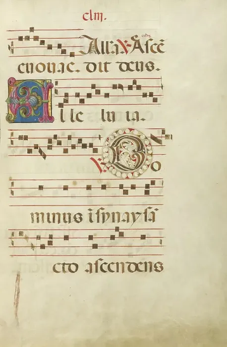 Framed Print : Decorated Initial A: Decorated Initial D; Gradual, about 1460-1480. Creator: Unknown Framed Print : Decorated Initial A: Decorated Initial D; Gradual, about 1460-1480. Creator: Unknown