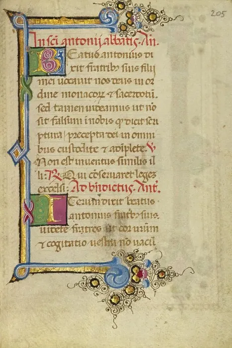 Framed Print : Decorated Initial B: Decorated Initial I; Gualenghi-d'Este Hours, about 1469. Creator: Unknown