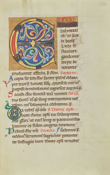 Framed Print : Decorated Initial E; Stammheim Missal, probably 1170s. Creator: Unknown Framed Print : Decorated Initial E; Stammheim Missal, probably 1170s. Creator: Unknown