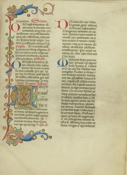 Framed Print : Decorated Initial G; Missal, between about 1389 and 1400. Creator: Master of the Brussels Initials Framed Print : Decorated Initial G; Missal, between about 1389 and 1400. Creator: Master of the Brussels Initials