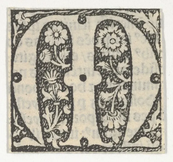 Framed Print : Decorated Roman alphabet, ca. 1499. ca. 1499. Creator: Anon Framed Print : Decorated Roman alphabet, ca. 1499. ca. 1499. Creator: Anon