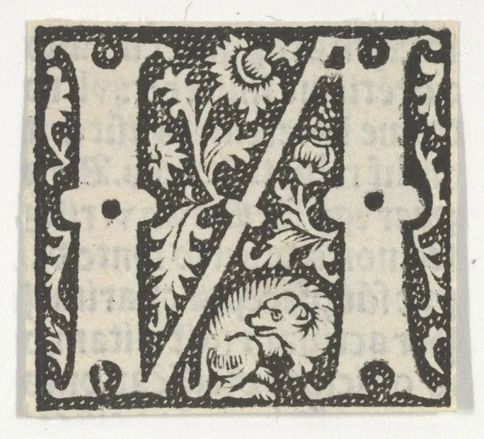 Framed Print : Decorated Roman alphabet, ca. 1499. ca. 1499. Creator: Anon Framed Print : Decorated Roman alphabet, ca. 1499. ca. 1499. Creator: Anon