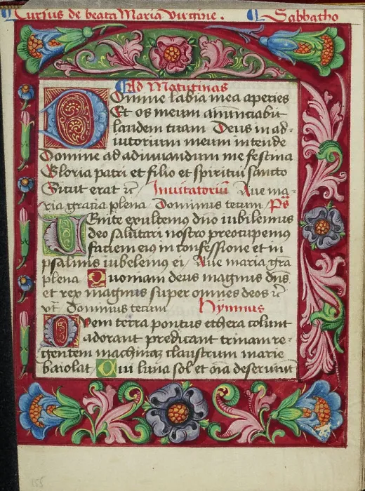 Framed Print : Decorated Text Page; Book of Hours, early 16th century. Creator: Unknown Framed Print : Decorated Text Page; Book of Hours, early 16th century. Creator: Unknown