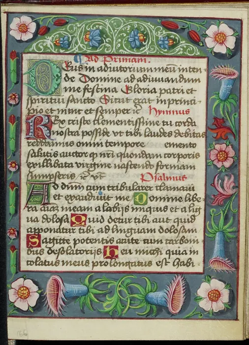 Framed Print : Decorated Text Page; Book of Hours, early 16th century. Creator: Unknown Framed Print : Decorated Text Page; Book of Hours, early 16th century. Creator: Unknown