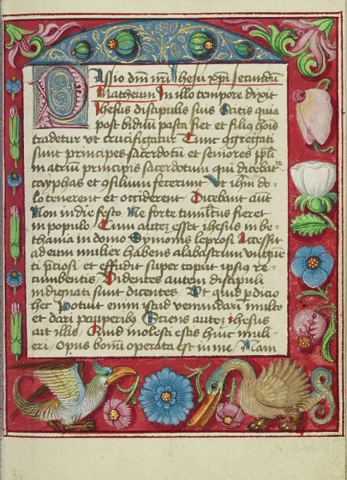 Framed Print : Decorated Text Page; Book of Hours, early 16th century. Creator: Unknown Framed Print : Decorated Text Page; Book of Hours, early 16th century. Creator: Unknown