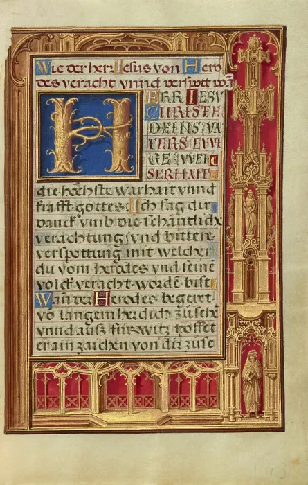 Framed Print : Decorated Text Page; Prayer Book of Cardinal Albrecht of Brandenburg, about 1525-1530. Creator: Unknown Framed Print : Decorated Text Page; Prayer Book of Cardinal Albrecht of Brandenburg, about 1525-1530. Creator: Unknown