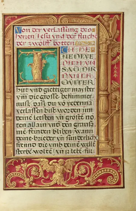 Framed Print : Decorated Text Page; Prayer Book of Cardinal Albrecht of Brandenburg, about 1525-1530. Creator: Unknown Framed Print : Decorated Text Page; Prayer Book of Cardinal Albrecht of Brandenburg, about 1525-1530. Creator: Unknown