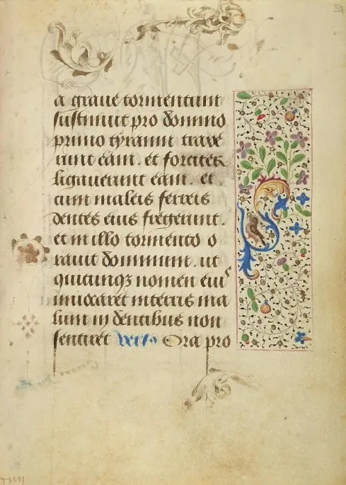 Framed Print : Decorated Text Page; Prayer Book of Charles the Bold, 1469. Creator: Nicolas Spierinc Framed Print : Decorated Text Page; Prayer Book of Charles the Bold, 1469. Creator: Nicolas Spierinc