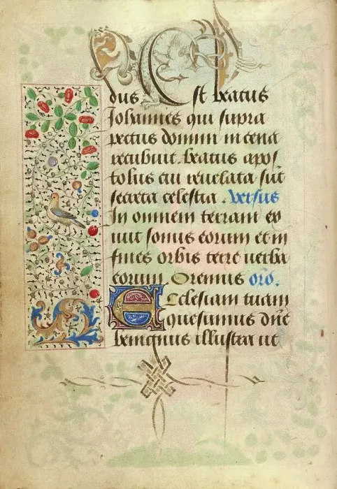 Framed Print : Decorated Text Page; Prayer Book of Charles the Bold, 1469. Creator: Nicolas Spierinc Framed Print : Decorated Text Page; Prayer Book of Charles the Bold, 1469. Creator: Nicolas Spierinc