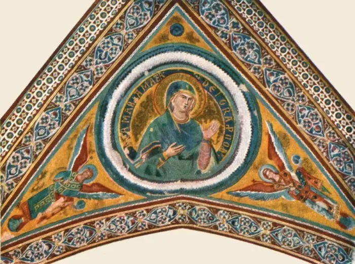 Framed Print : Decoration in the Basilica of Saint Francis, Assisi, Italy, (1928). Creator: Unknown Framed Print : Decoration in the Basilica of Saint Francis, Assisi, Italy, (1928). Creator: Unknown