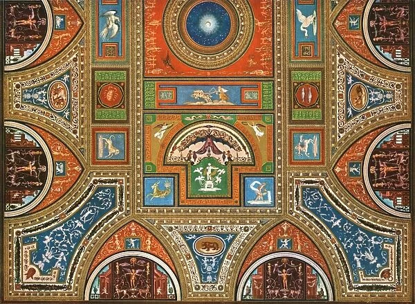 Decoration in the Borgia Apartments, Apostolic Palace, the Vatican, Rome, Italy, (1928)