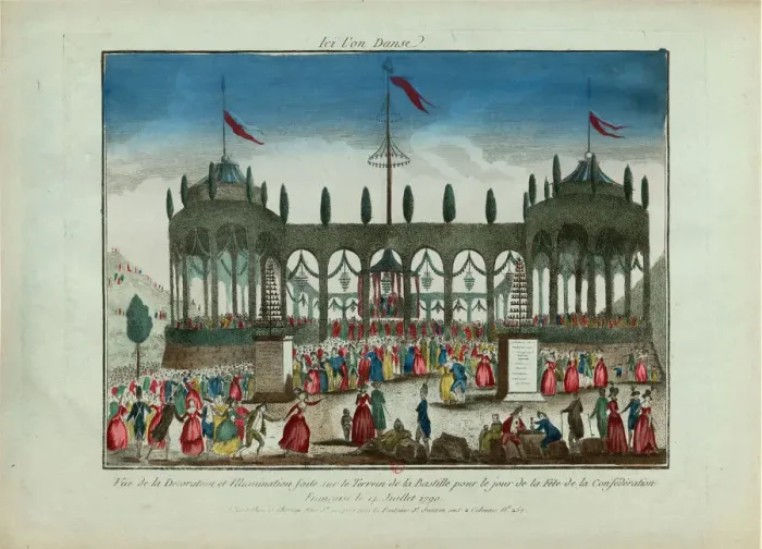 Framed Print : Decoration and Illumination of the Bastille for the Festival of the Federation on 14 July Framed Print : Decoration and Illumination of the Bastille for the Festival of the Federation on 14 July
