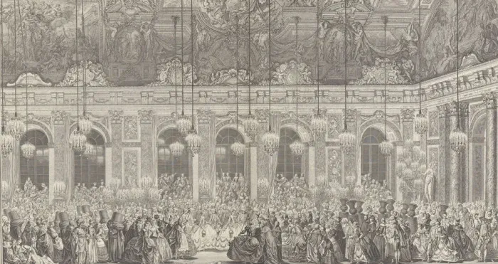Framed Print : Decoration for a Masked Ball at Versailles, on the Occasion of t... ca