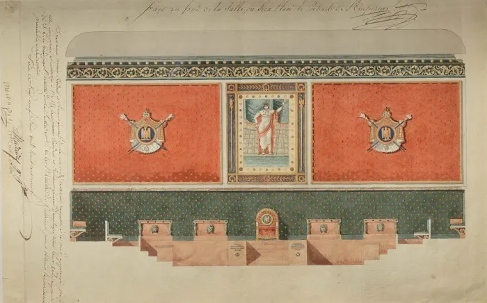 Framed Print : Decoration project for the Grand Chamber of the Court of Cassation, 1809 Framed Print : Decoration project for the Grand Chamber of the Court of Cassation, 1809