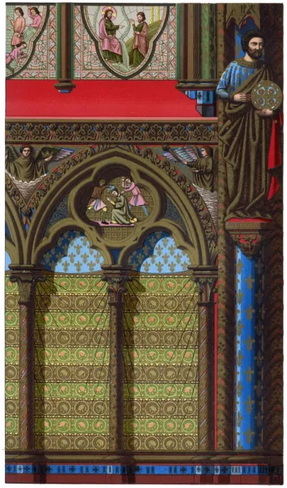 Framed Print : Decoration of the Sainte Chapelle, Paris, 13th century, (1870). Artist: Franz Kellerhoven Framed Print : Decoration of the Sainte Chapelle, Paris, 13th century, (1870). Artist: Franz Kellerhoven