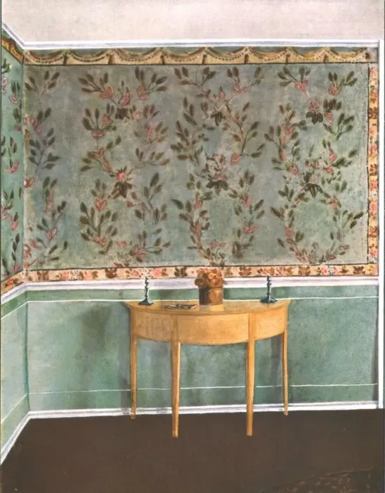 Framed Print : Decoration in the Sherwood-Jayne House, East Setauket, USA, (1928). Creator: Unknown Framed Print : Decoration in the Sherwood-Jayne House, East Setauket, USA, (1928). Creator: Unknown