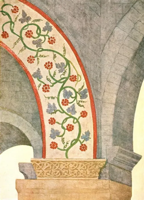 Framed Print : Decoration in St John the Baptist church, Grandson, Vaud, Switzerland, (1928). Creator: Unknown Framed Print : Decoration in St John the Baptist church, Grandson, Vaud, Switzerland, (1928). Creator: Unknown