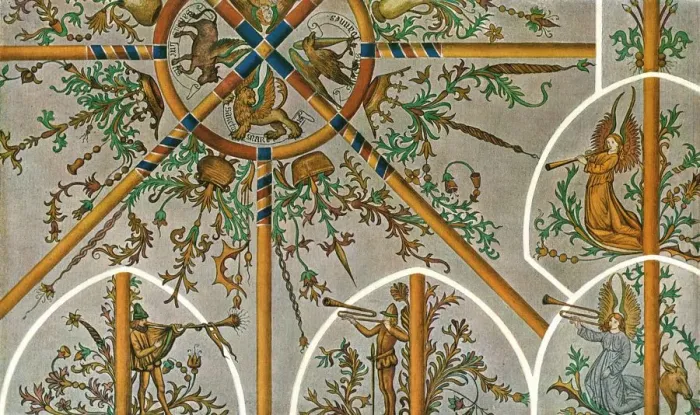 Framed Print : Decoration in Stedum Church, Groningen, Netherlands, (1928). Creator: Unknown Framed Print : Decoration in Stedum Church, Groningen, Netherlands, (1928). Creator: Unknown