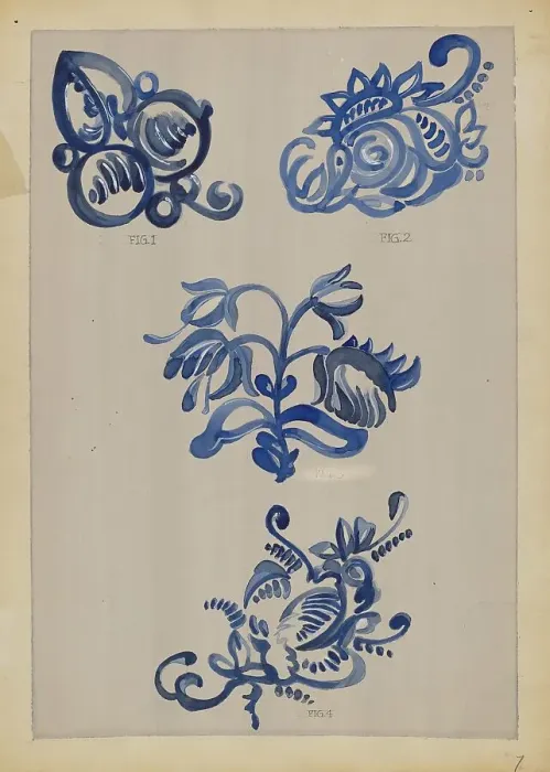 Framed Print : Decoration for Stoneware, 1935 / 1942. Creator: A. Zimet Framed Print : Decoration for Stoneware, 1935 / 1942. Creator: A. Zimet
