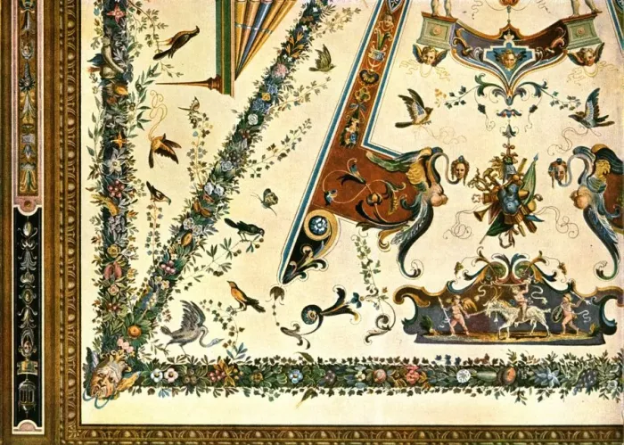 Framed Print : Decoration in the Uffizi Gallery, Florence, Italy, (1928). Creator: Unknown Framed Print : Decoration in the Uffizi Gallery, Florence, Italy, (1928). Creator: Unknown