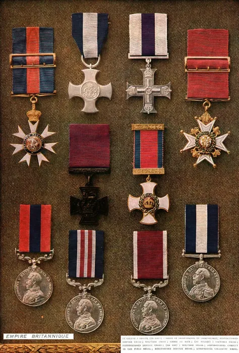 Framed Print : Decorations de Guerre; Empire Britannique, 1917. Creator: Unknown Framed Print : Decorations de Guerre; Empire Britannique, 1917. Creator: Unknown