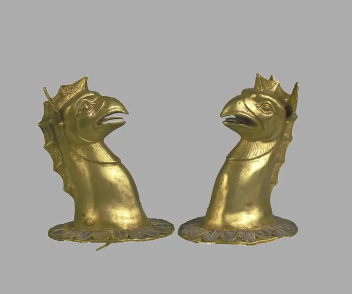 Framed Print : Decorative Cover Pieces, 4th-3th century BC. Artist: Scythian Art Framed Print : Decorative Cover Pieces, 4th-3th century BC. Artist: Scythian Art