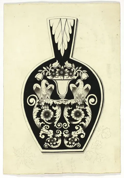 Framed Print : Decorative Design with Two Eagles, n.d. Creator: Unknown Framed Print : Decorative Design with Two Eagles, n.d. Creator: Unknown