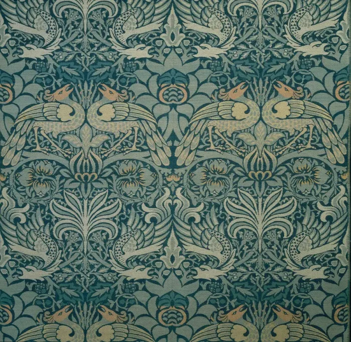 Framed Print : Decorative fabric, 1876-1890. Creator: Morris, William, Morris Tapestry Works (1834-1896) Framed Print : Decorative fabric, 1876-1890. Creator: Morris, William, Morris Tapestry Works (1834-1896)