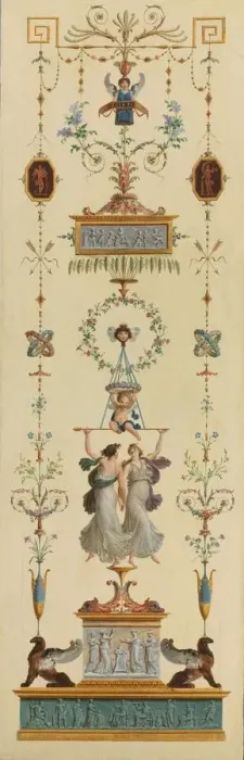 Framed Print : Decorative Panel, 1790s. Creator: Pierre Rousseau (French, 1751-1829) Framed Print : Decorative Panel, 1790s. Creator: Pierre Rousseau (French, 1751-1829)
