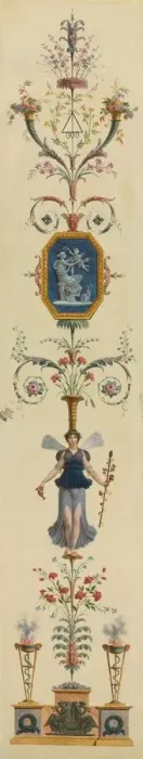 Framed Print : Decorative Panel, 1790s. Creator: Pierre Rousseau (French, 1751-1829) Framed Print : Decorative Panel, 1790s. Creator: Pierre Rousseau (French, 1751-1829)