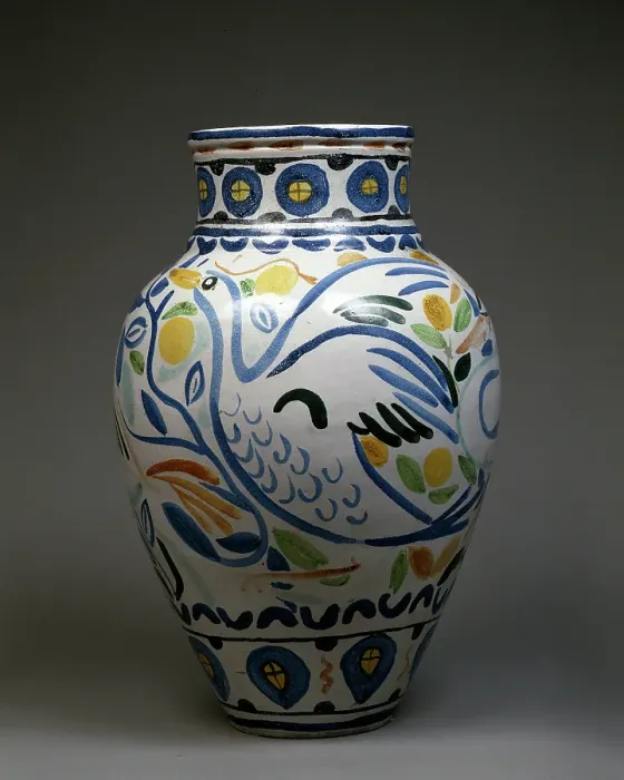 Framed Print : Decorative vase with a bird, 20th century. Creator: Andre Derain Framed Print : Decorative vase with a bird, 20th century. Creator: Andre Derain