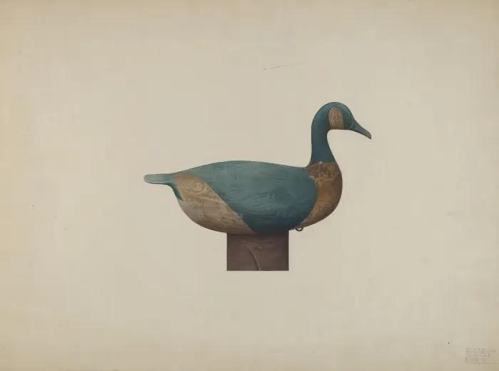 Framed Print : Decoy Duck, c. 1939. Creator: John Sullivan Framed Print : Decoy Duck, c. 1939. Creator: John Sullivan