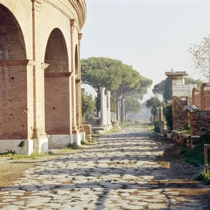 Framed Print : Via Decumanus, Ostia Antica, Port of Rome, Italy, c2nd-3rd century, (c20th century). Artist: CM Dixon Framed Print : Via Decumanus, Ostia Antica, Port of Rome, Italy, c2nd-3rd century, (c20th century). Artist: CM Dixon