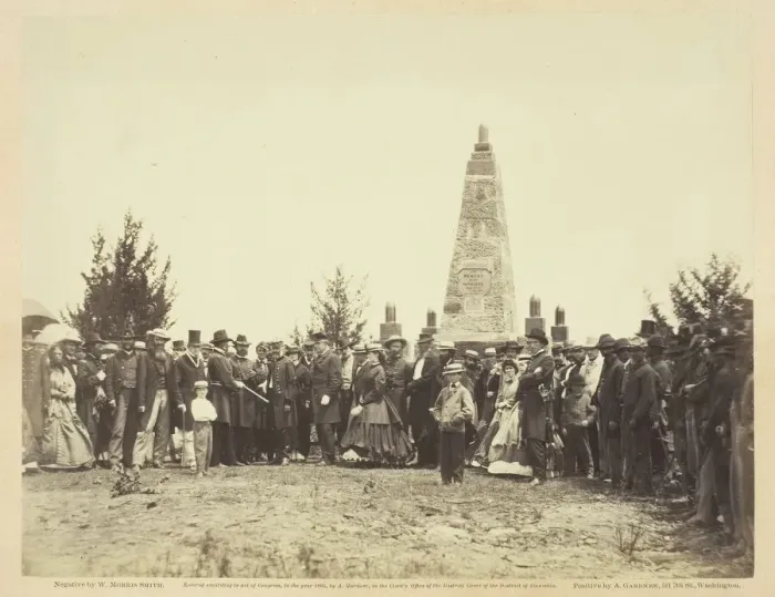 Framed Print : Dedication of Monument on Bull Run Battle-field, June 1865. Creator: William Morris Smith Framed Print : Dedication of Monument on Bull Run Battle-field, June 1865. Creator: William Morris Smith